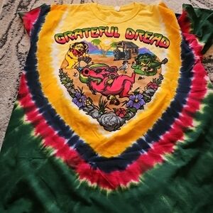 Grateful Dead Kids Short-Sleeve Tie-Dye Tee - Yellow, Green, Pink